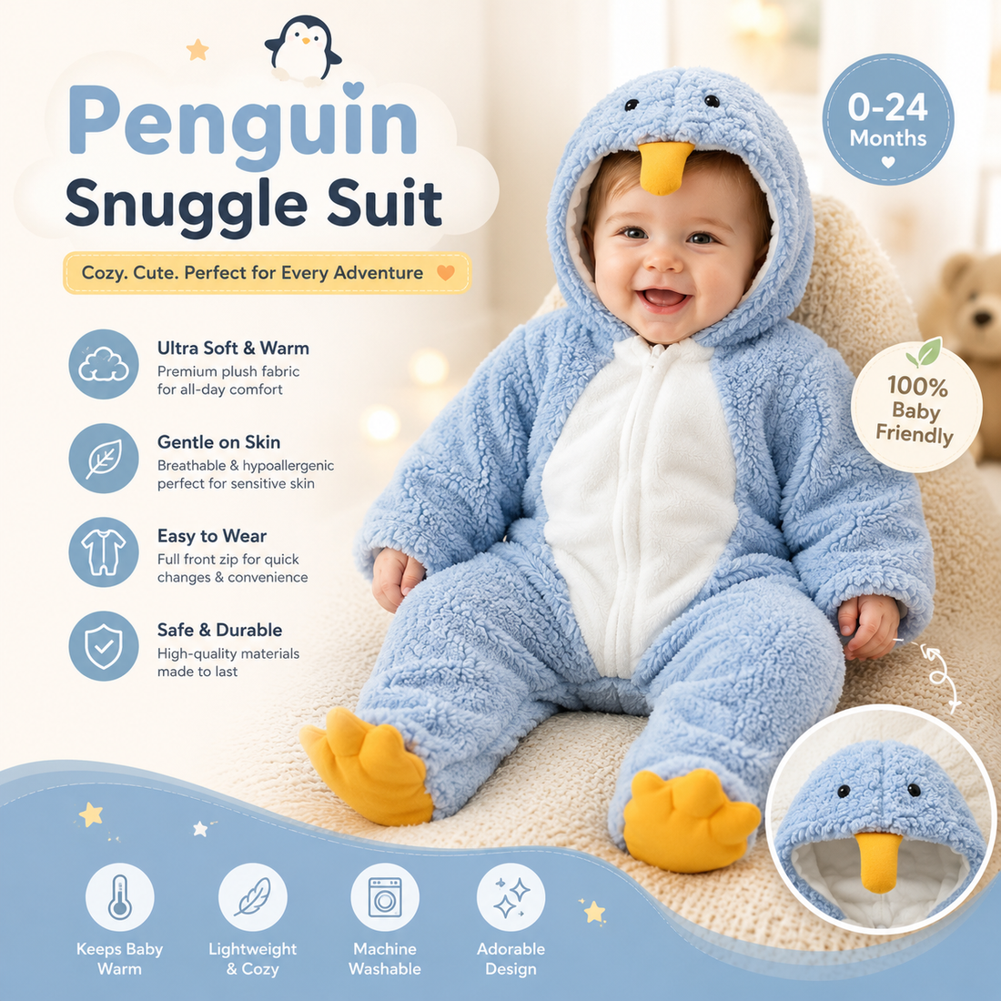 Penguin Snuggle Suit By Amelly